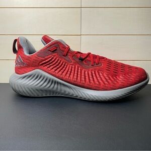Adidas Alpha Bounce Red Gray Men's Size 14 Running Shoes Sneakers EF1222